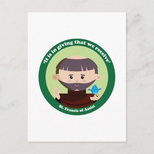 アッシジの聖フランシス ポストカード (正面)