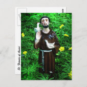 アッシジの聖フランシス ポストカード (正面/裏面)