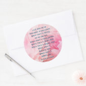 アッシジの聖フランシス、祈りの言葉バラフラワーガーデン ラウンドシール (封筒)