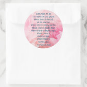 アッシジの聖フランシス、祈りの言葉バラフラワーガーデン ラウンドシール (バッグ)