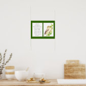 アッシジの聖フランシス、祈りの言葉雀 ポスター (キッチン)