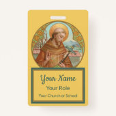 アッシジの聖フランシス(BK 002) バッジ (裏面)