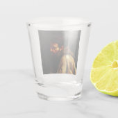 アッシジの聖フランシスby Caravaggio ショットグラス (裏面)