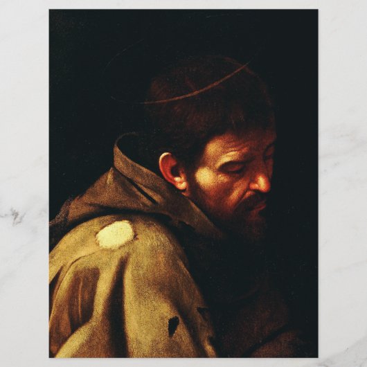 アッシジの聖フランシスby Caravaggio チラシ (正面)