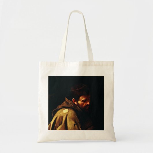 アッシジの聖フランシスby Caravaggio トートバッグ (正面)