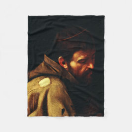 アッシジの聖フランシスby Caravaggio フリースブランケット