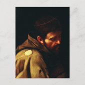 アッシジの聖フランシスby Caravaggio ポストカード (正面)