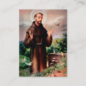 アッシジの葬儀サンフランシス悔やみや弔慰祈りの言葉カード 名刺 (正面)