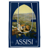 アッシジイタリアヴィンテージトラベル抱き枕 ミディアムペーパーバッグ (裏面)