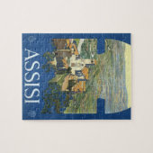 アッシジイタリアヴィンテージ旅行アートフランチェスコ大聖堂 ジグソーパズル (横)