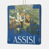 アッシジイタリアヴィンテージ旅行アートフランチェスコ大聖堂 セラミックオーナメント (左)