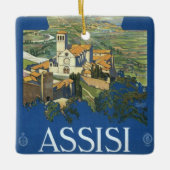 アッシジイタリアヴィンテージ旅行アートフランチェスコ大聖堂 セラミックオーナメント (正面)