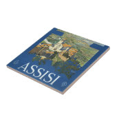 アッシジイタリアヴィンテージ旅行アートフランチェスコ大聖堂 タイル (側面)