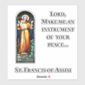 アッシジピース祈りの言葉の聖フランシス シール (シート)