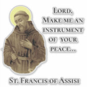 アッシジピース祈りの言葉の聖フランシス シール (正面)