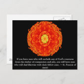 アッシジ動物権利引用文の聖フランシス ポストカード (正面/裏面)