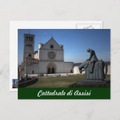 アッシジ大聖堂(イタリアンCatedrale di Assisi) ポストカード (正面/裏面)