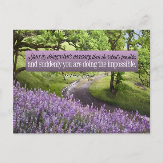 アッシジ引用文の聖フランシス感動的は可能 ポストカード (正面)