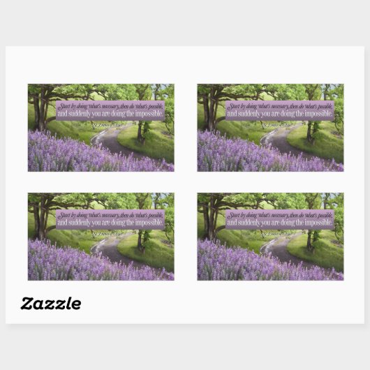 アッシジ引用文の聖フランシス感動的は可能 長方形シール (シート)