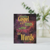 アッシジ引用文の聖フランシス ポストカード (スタンド正面)