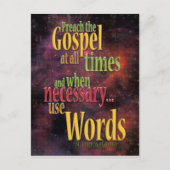 アッシジ引用文の聖フランシス ポストカード (正面)