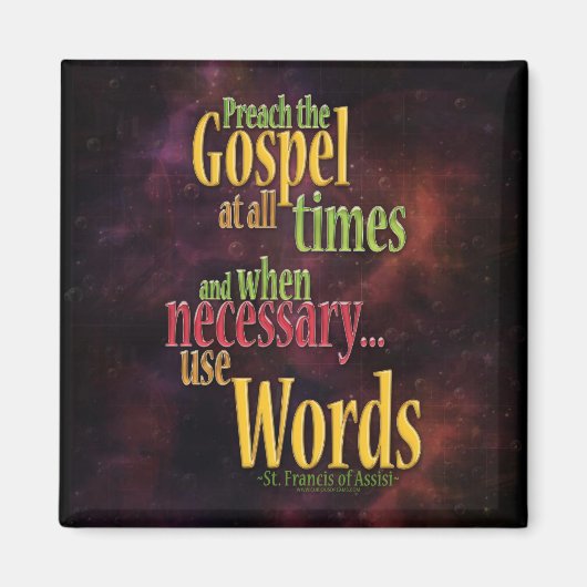 アッシジ引用文の聖フランシス マグネット (正面)