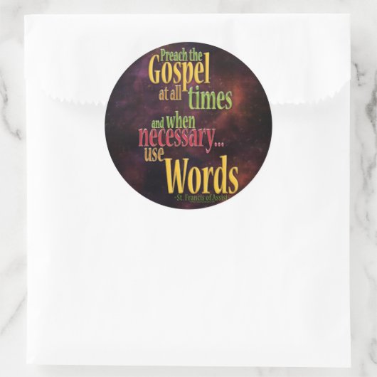 アッシジ引用文の聖フランシス ラウンドシール (バッグ)