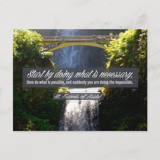 アッシジ感動的引用文「Doing」 ポストカード (正面)