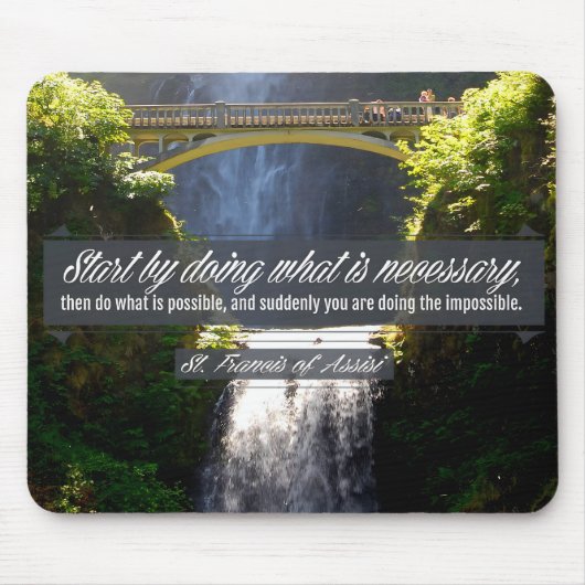 アッシジ感動的引用文「Doing」 マウスパッド (正面)