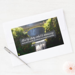 アッシジ感動的引用文「Doing」 長方形シール