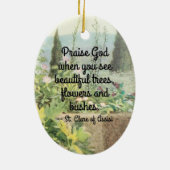 アッシジ散水花の聖クレア(M 065) セラミックオーナメント (裏面)