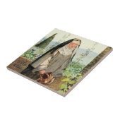 アッシジ散水花の聖クレア(M 065) タイル (側面)