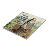 アッシジ散水花の聖クレア(M 065;引用文) タイル (側面)