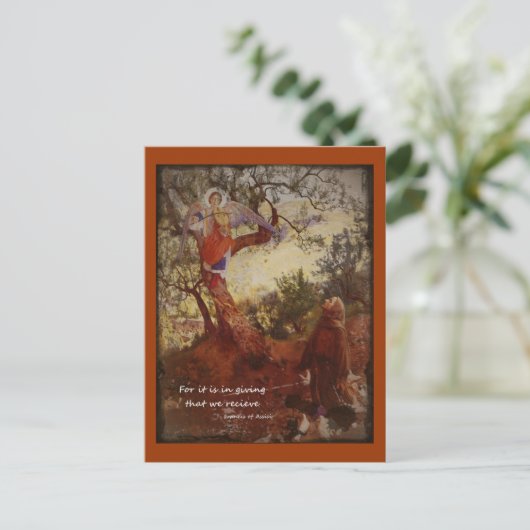 アッシジ混練所のフランシス ポストカード (スタンド正面)