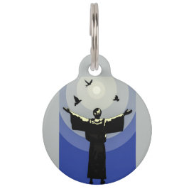 アッシジ灰色の動物保護具の聖フランシス ペット ネームタグ