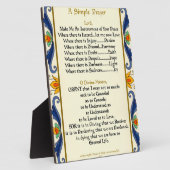 アッシジ祈りの言葉の聖シンプル聖フランシス フォトプラーク (側面)