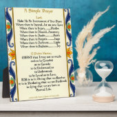 アッシジ祈りの言葉の聖シンプル聖フランシス フォトプラーク (側面)