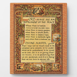 アッシジ祈りの言葉の聖シンプル聖フランシス フォトプラーク