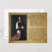 アッシジ祈りの言葉の聖フランシス ポストカード (正面/裏面)