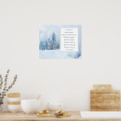 アッシジ祈りの言葉冬雪林の聖フランシス ポスター (キッチン)