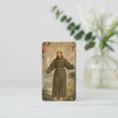 アッシジ聖祈りの言葉カードの聖フランシス祈りの言葉 プレイスカード (スタンド正面)