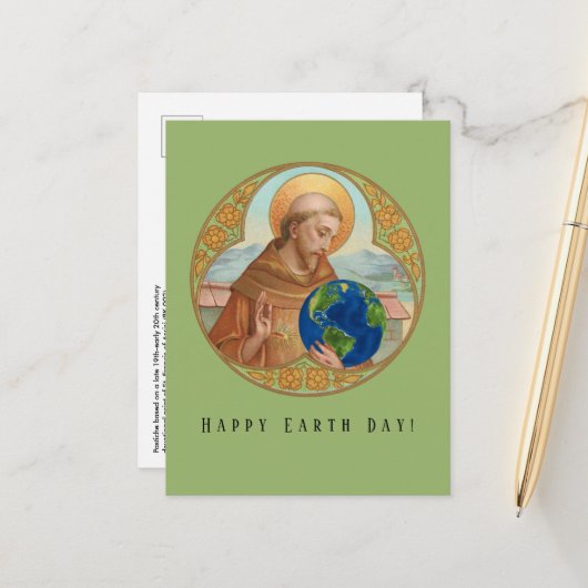 アッシジ葉書のアース・デイ&セント・フランシス ポストカード (正面/裏面インサイチュ)
