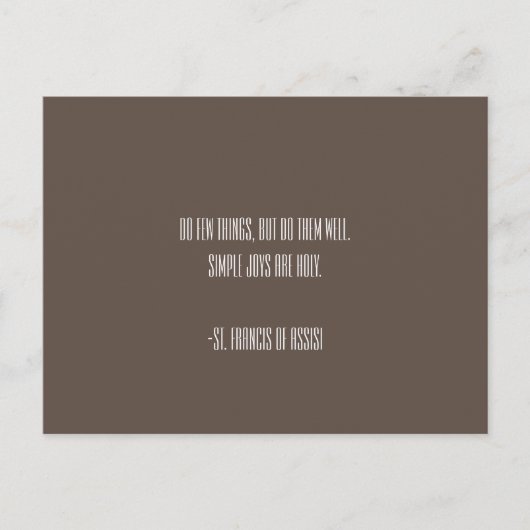 アッシジ葉書の聖フランシス ポストカード (正面)