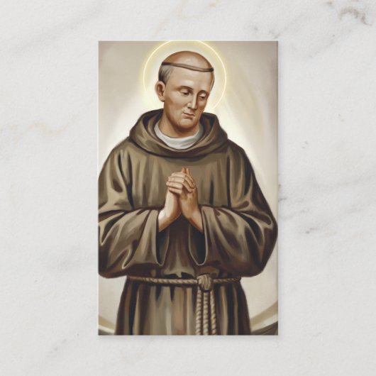 アッシジ葬儀の聖フランシス悔やみや弔慰祈りの言葉カード 名刺 (正面)