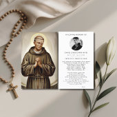 アッシジ葬儀の聖フランシス悔やみや弔慰祈りの言葉カード 名刺