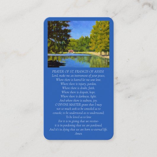 アッシジ記念葬儀カードの聖フランソワ 名刺 (正面)