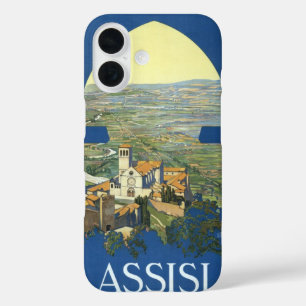 アッシジ イタリア ヴィンテージ トラベル アート フランシスコ バシリカ iPhone 16ケース