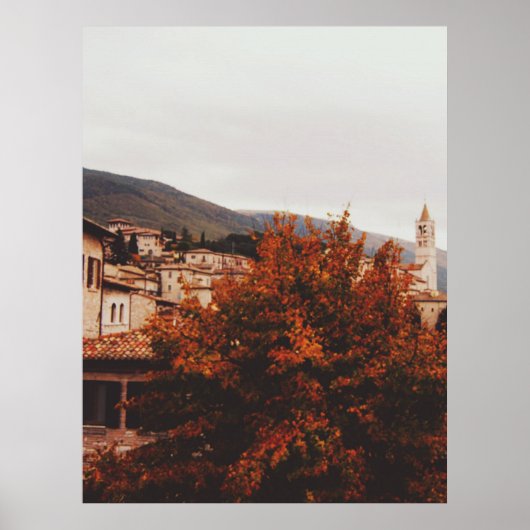 アッシジ – ウンブリア – イタリア ポスター (正面)