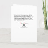 アッシジ&ヌンスの聖クレア(SAU 027)挨拶 カード (裏面)