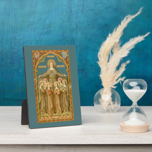 アッシジ&ヌンスの聖クレア(SAU 027) 5"x7" フォトプラーク (側面)